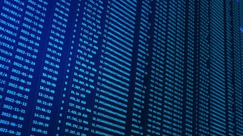 Wall of Data Binärcode Berechnungstechnologie Umgebungsprogrammierung