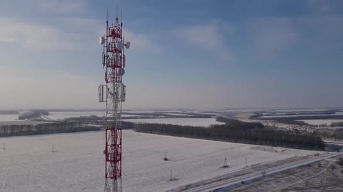 Telecommunication tower, Digital wireless Antenna connection system.