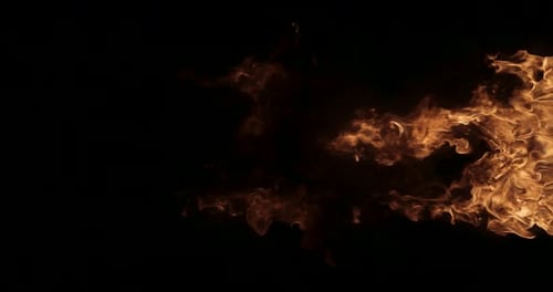 Feu sur fond noir