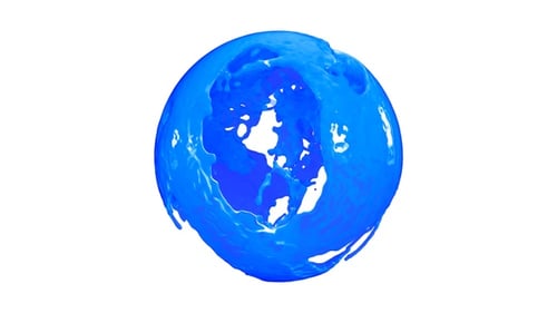Dynamic Blue Liquid Sphere Formation Reveal