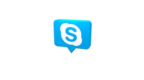 Modern 3D Skype Logo Reveal Animation