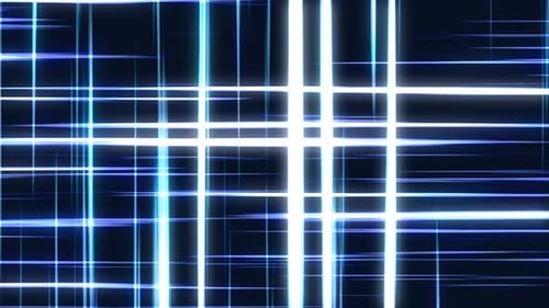Futuristic Blue Glowing Grid Lines Seamless Loop