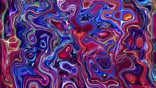 Abstract Psychedelic Fluid Colors Flowing Background Loop