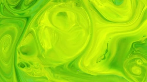 Marble Background Green Ink on Liquid