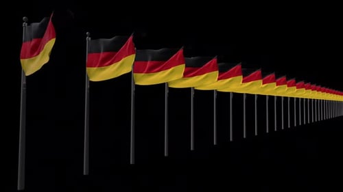 Reihe der deutschen Flaggen mit Alpha 2K