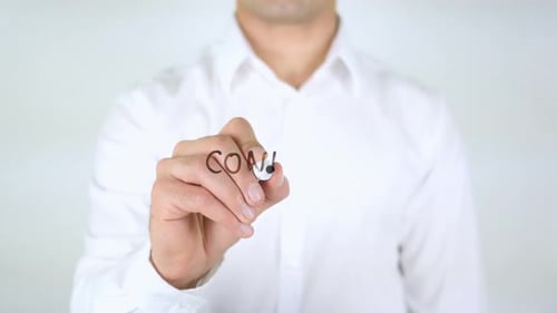 Content Marketing Written on Glass by Hand