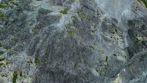 AERIAL Topdown of epic mountain landscape