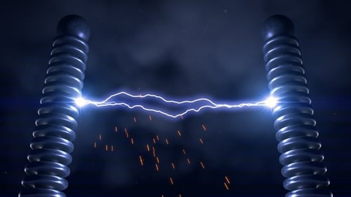 Electric Tesla Coil Power Logo Reveal Intro