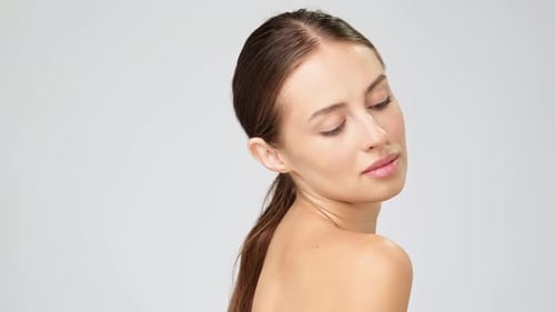 Attractive Woman Posing in a Beauty Portrait Headshot