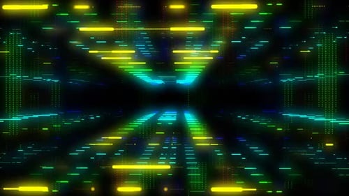 Colored Light Disco Tunnel