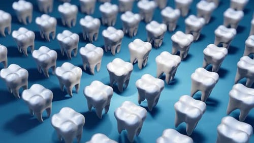 Animated 3D Teeth Loop Background for Medical Presentations