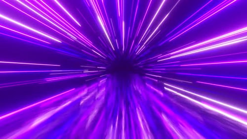 Voler dans l'espace avec des néons lumineux