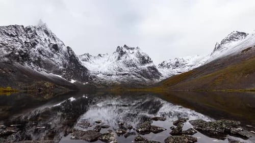 Grizzly Lake in Tombstone Territorial Park Yukon Canada