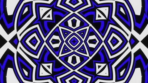 A White Blue Abstraction of a Pulsating Pattern 02