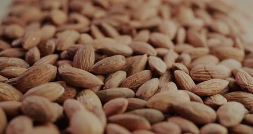Close Up Shot of Pile of Almonds