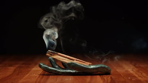 Aromatherapy Burning Incense Stick Closeup