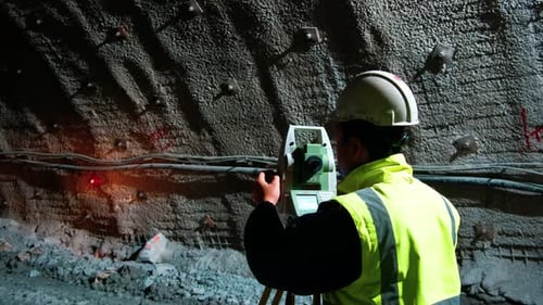 Engineer Work in the Tunnel