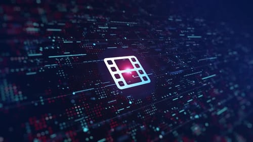 Film Strip Icon Digital Background