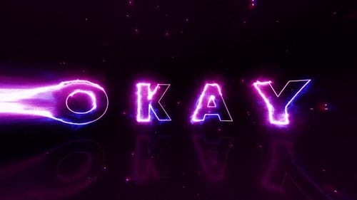 Electric Neon Glowing Text Reveal Animation
