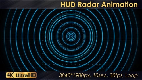 Animated Futuristic HUD Scanner Interface with Digital Circles