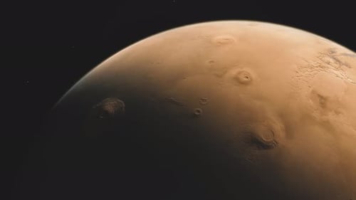 La planète Mars dans l'espace lointain