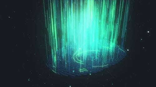 4K Digital Fingerprint Scanning Cyber Identification HUD Hologram