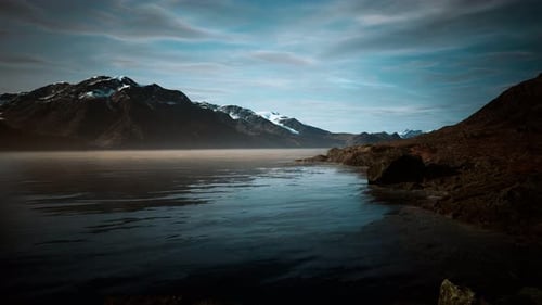 Mountains and Fjords at Norway Landscape