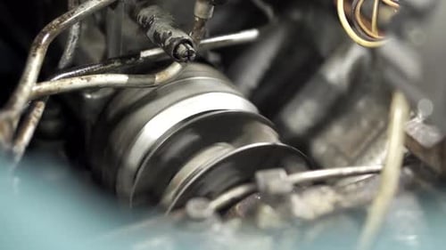 Machine with spinning parts