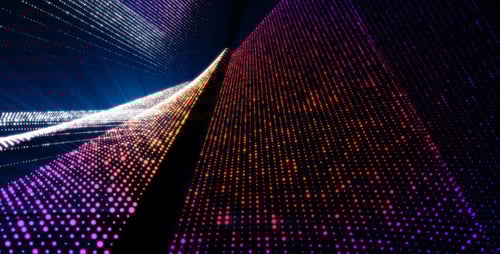 Flowing Abstract Particle Wave Digital Background