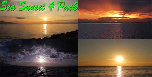 Sea Sunset 4er Pack