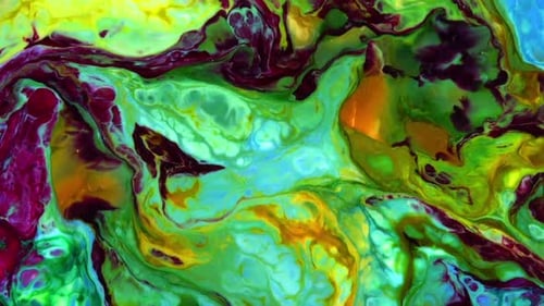 Swirling Colorful Inks Creating Abstract Patterns