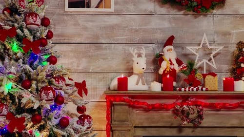 Christmas Decorations with tree and candles