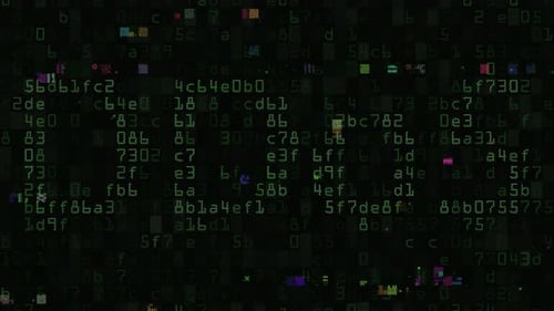 Digital Glitch Code Data Stream Background Loop