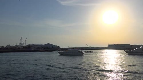 Yachts in the Sunset