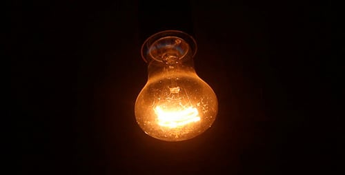 Vintage Lightbulb Filament Glows in the Dark