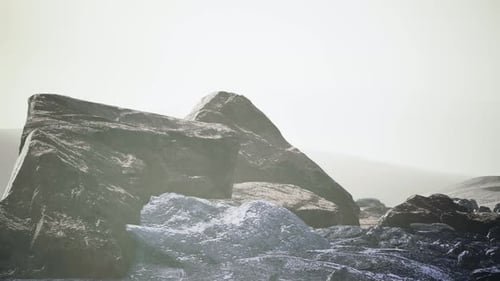 Schnee, Eis und Felsen bei Northern Landscape