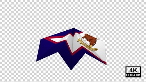Paper Airplane Of American Samoa Flag
