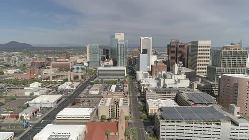 Aerial view of buildings in Downtown Phoenix