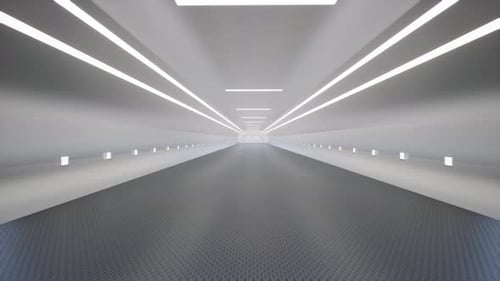 Fantasy Futuristic 3d Tunnel Spaceship