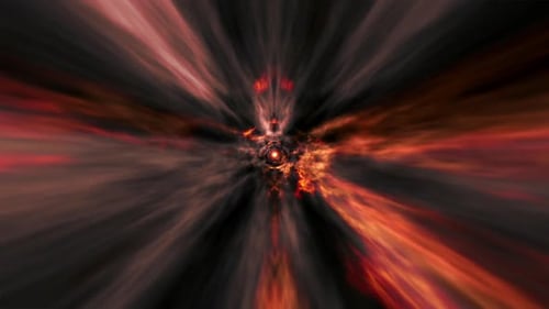 Fiery Abstract Warp Speed Tunnel Background Animation