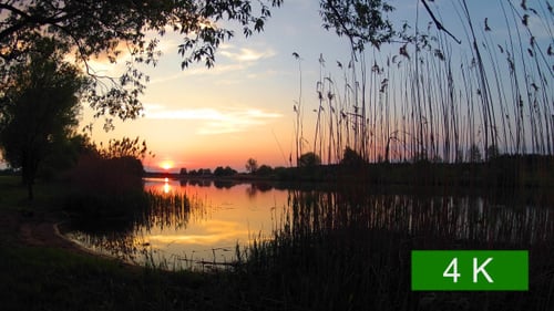 Sunset Over the River