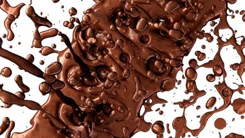 Sweet Chocolate Fluid Splash Reveal Transition