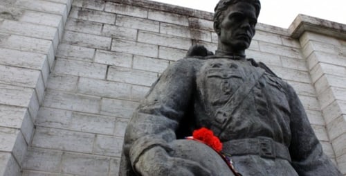 Bronze Soldier Left Side View CU