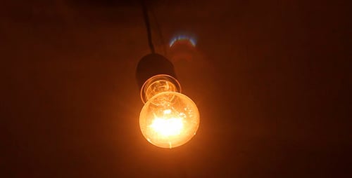 Glowing Lightbulb in the Dark