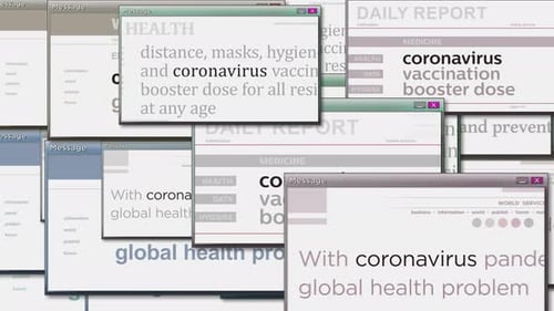 Animated News Windows Featuring Coronavirus and Global Health Reports