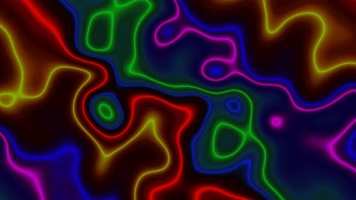 Colorful Abstract Neon Fluid Wavy Lines Background Loop