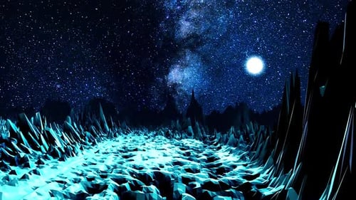 Abstract valley in neon light