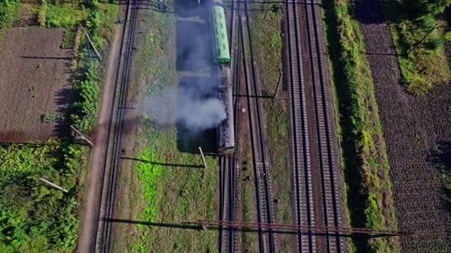 Colorful Freight Trains on the Railway Station