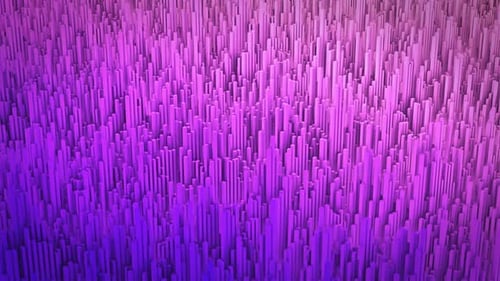 Dynamic Abstract Purple 3D Bars Motion Background