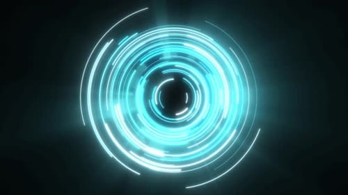 Hi Tech Futuristic Display Hud Circle Elements Loop Animation Alpha Channel, Hud Hologram Circle
